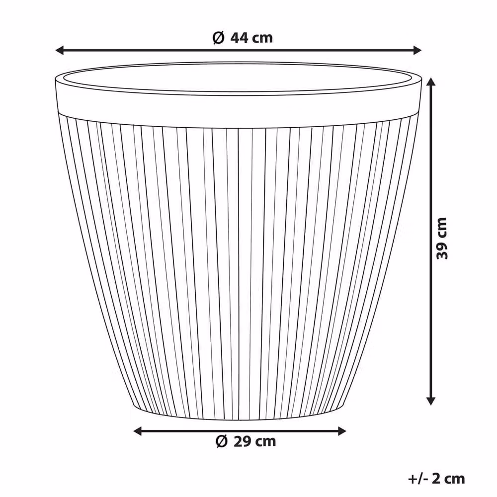 Wyld and Coco Everstone Round Planter, Taupe, Diameter: 44 cm – 3