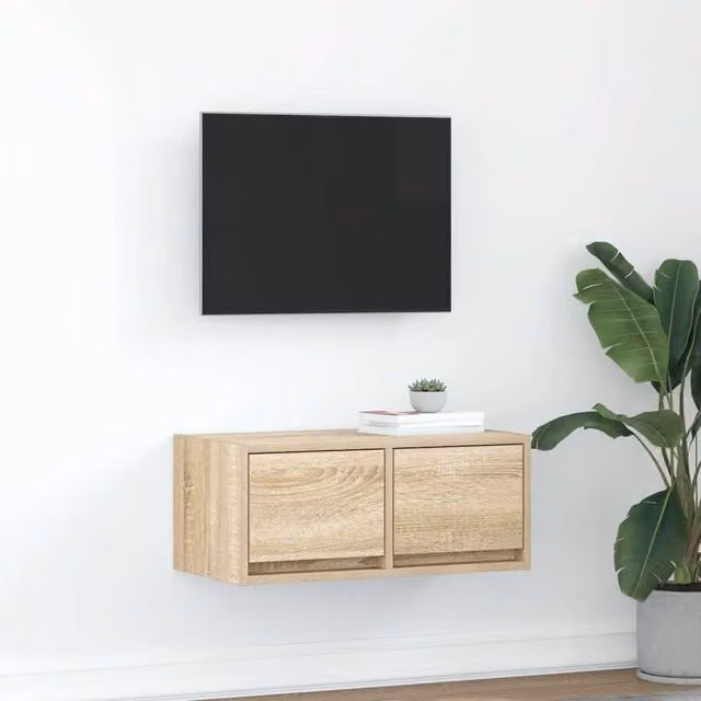 Berkfield Home Sonoma Oak TV Cabinet in Brown, W: 60 cm, D: 31 cm, H: 25.5 cm