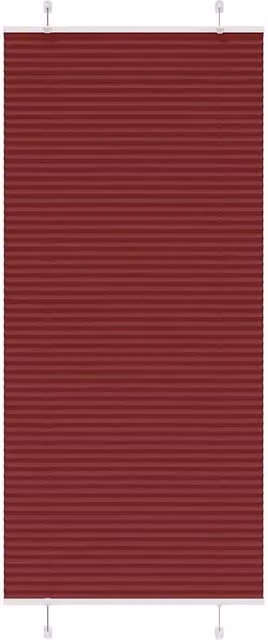 Berkfield Home Single Pleat Corded Blind in Bordeaux Red, W: 100 cm, H: 200 cm, Polyester Fabric