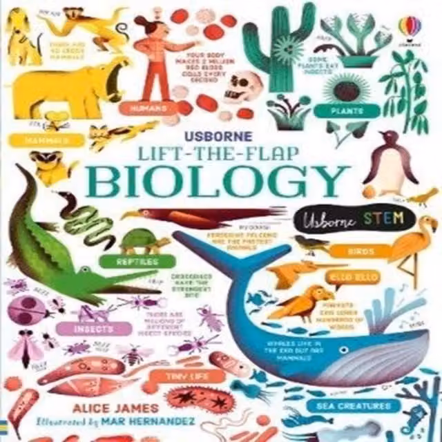 Alice James Lift-the-Flap Biology Board Book, Multicolour