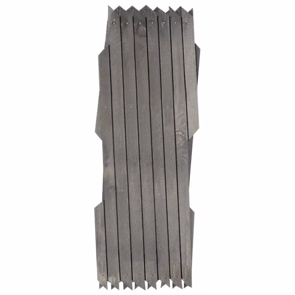 Berkfield Home Trellis Fences, 5 Piece Grey Solid Firwood, H 180 cm x W 30 cm – 2
