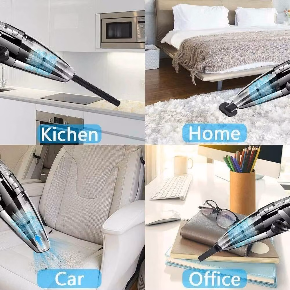 NESTLUNE Cordless Wet and Dry Handheld Car Vacuum Cleaner in Black, H 100 cm x W 15 cm – 6