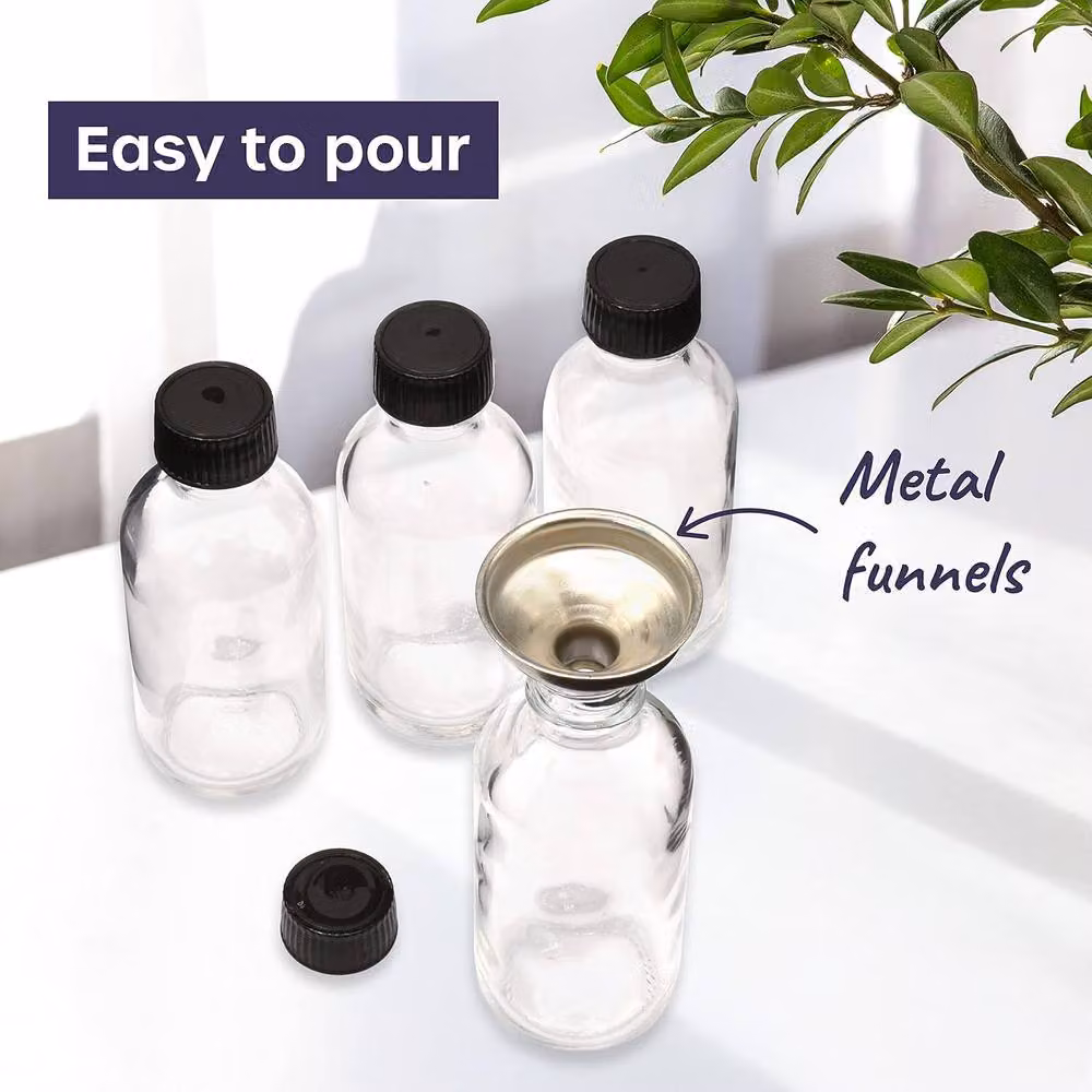 volila 30 Pack Clear Glass Juice Shot Bottles with Screw Caps – 4