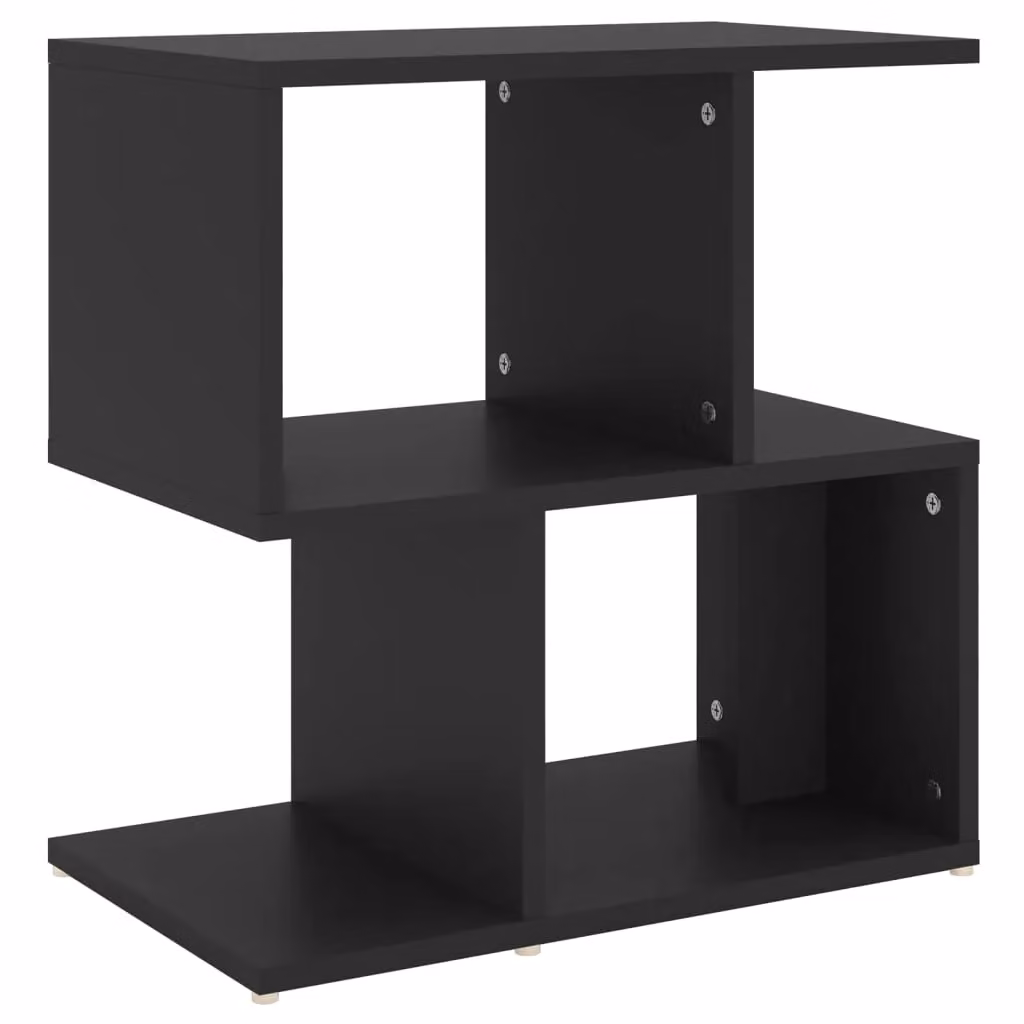 Berkfield Home Black Classic Bedside Cabinet in Engineered Wood W/D/H: 50 x 30 x 51.5 cm – 2