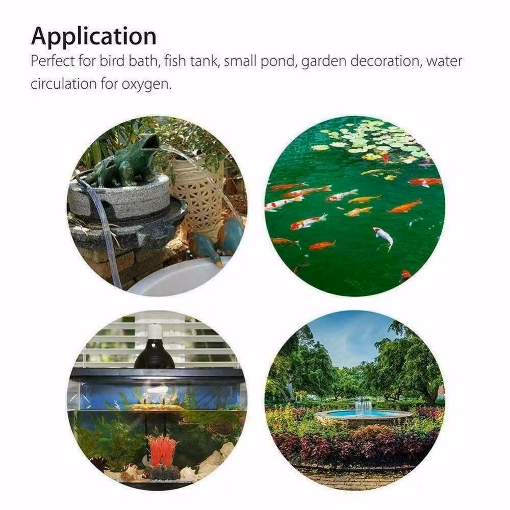 FLAVORA 1.8W Solar Powered Water Fountain Pump for Bird Baths, Black, W: 100 cm, D: 15 cm – 3