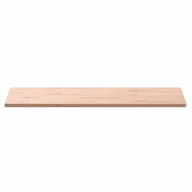 Berkfield Home Solid Wood Beech Bathroom Countertop, Brown, W: 80 cm, D: 40 cm, H: 1.5 cm