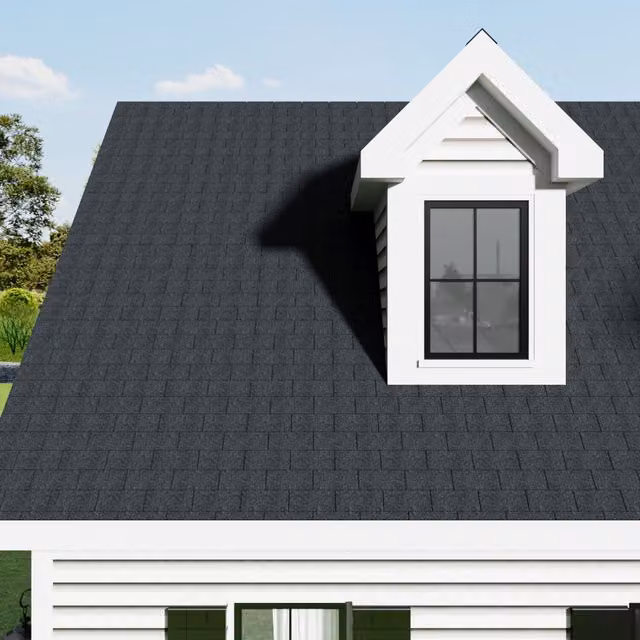 Livingandhome 18-Pack Heavy-Duty Three-Tab Asphalt Roofing Shingles in Black Anthracite