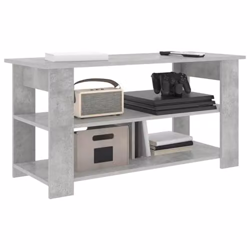 vidaXL Modern TV Stand in Grey, W/D/H: 100 x 40 x 50 cm
