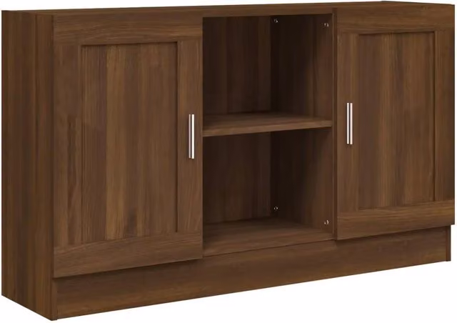 Berkfield Home Modern Brown Oak Sideboard, W/D/H: 120 x 30.5 x 70 cm – 1