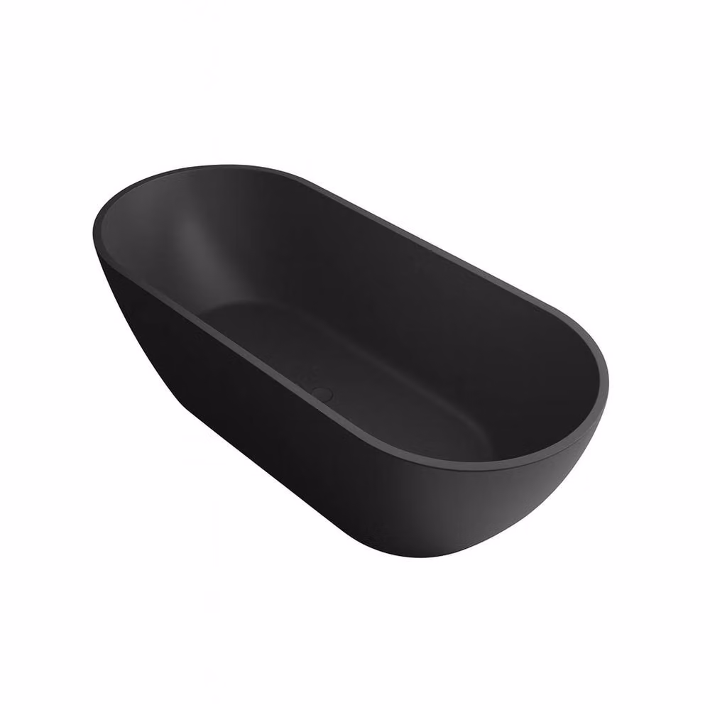 Bathroom Kingdom Nero Black Oval Freestanding Bath – 2