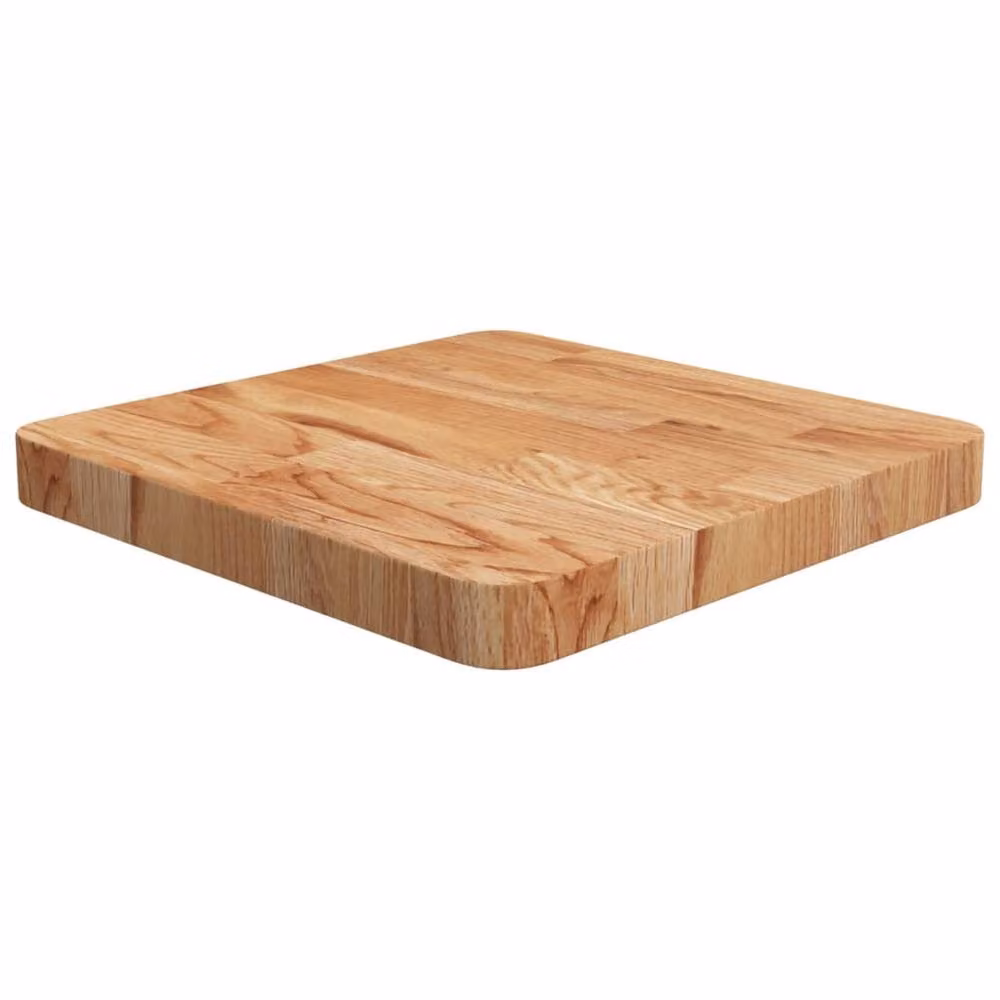 Berkfield Home Square Table Top Light Brown Treated Solid Oak Wood W/D/H: 40 x 40 x 4 cm – 2