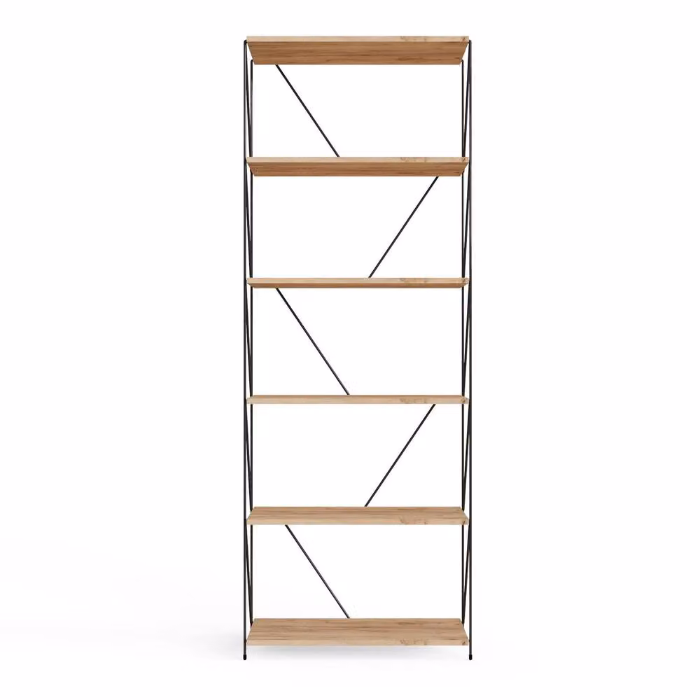 Timber Art Design Leyo 6 Tier Storage Rack in Light Oak – 2