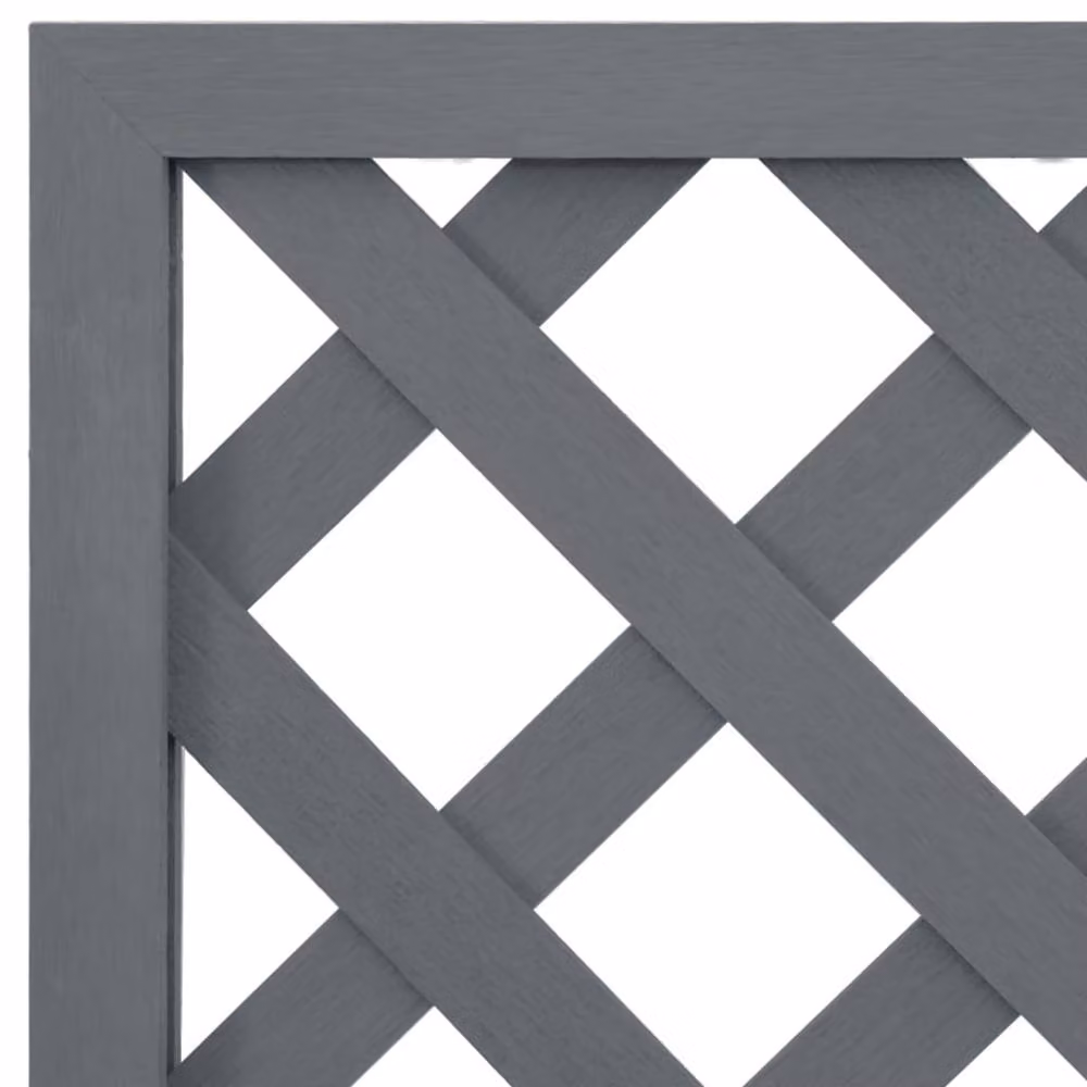 Berkfield Home Trellis Planters, 2 Pack, Grey WPC, W: 65 cm, D: 33 cm, H: 135 cm – 5
