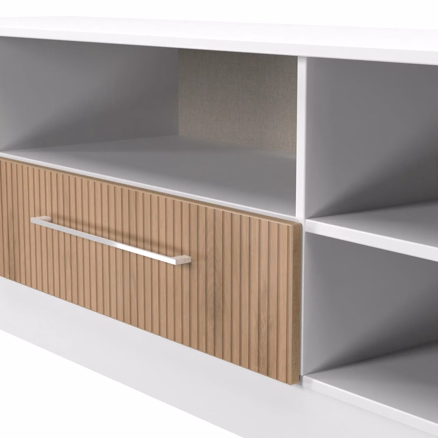 2 U Gloucester Wide 1 Drawer TV and Media Unit in White – 3