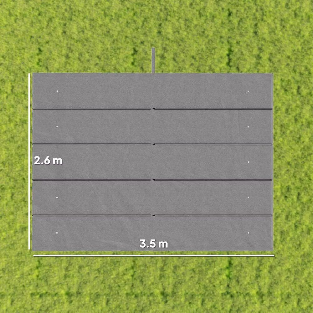 OUTSUNNY Light Grey Polyester Pergola Cover Replacement for 4x3 m Frame – 3