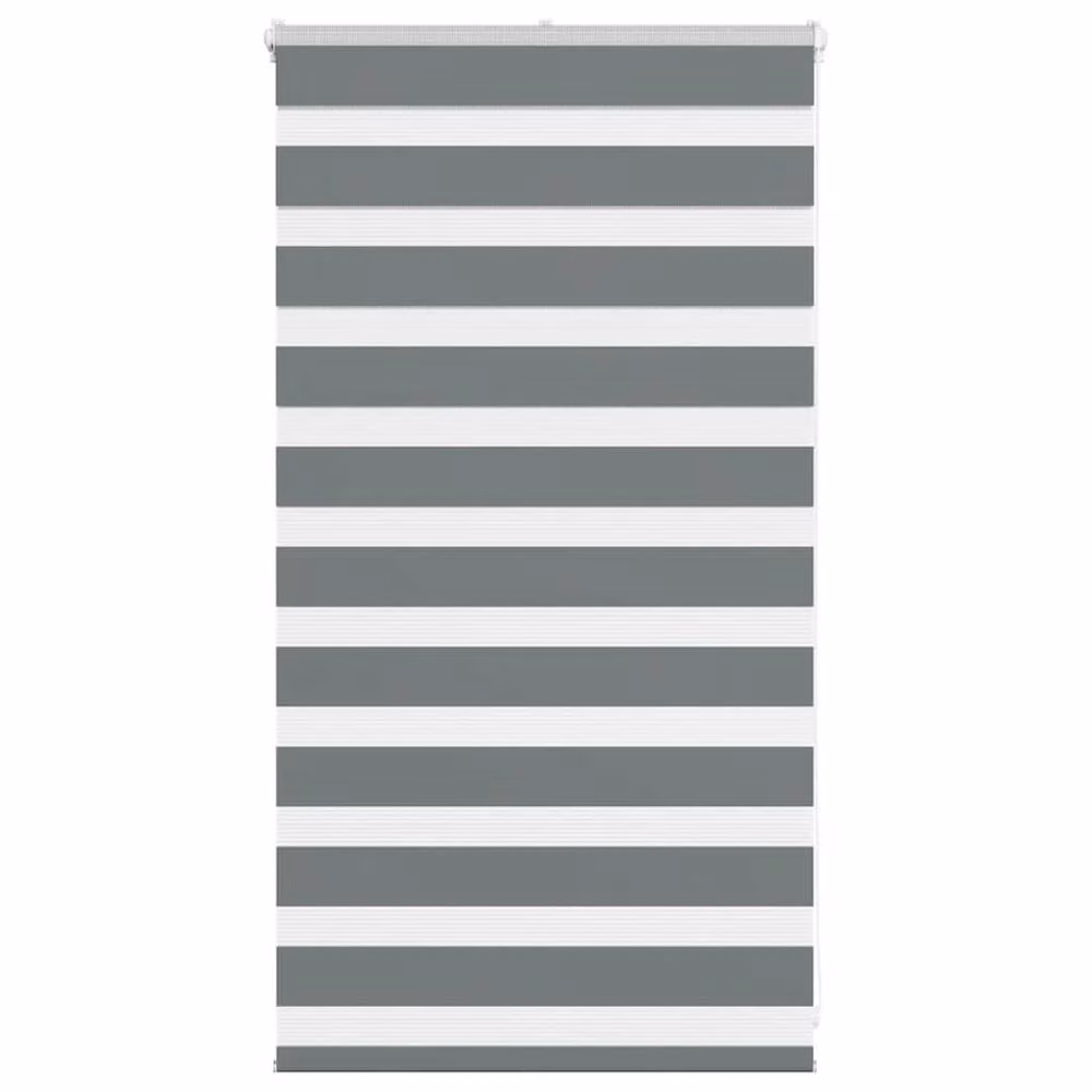 Berkfield Home Elegant Zebra Blind in Dark Grey, W: 85 cm, H: 100 cm – 2