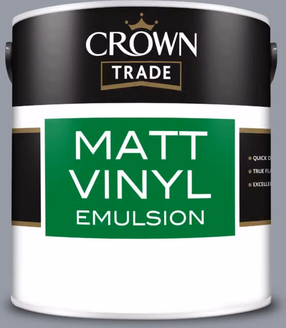 Crown Trade Matt Vinyl Dispersion Paint in Blue and Grey, 2.5 l – 1
