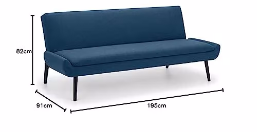 Julian Bowen Gaudi Blue Fabric Click Clack Sofa Bed – 2