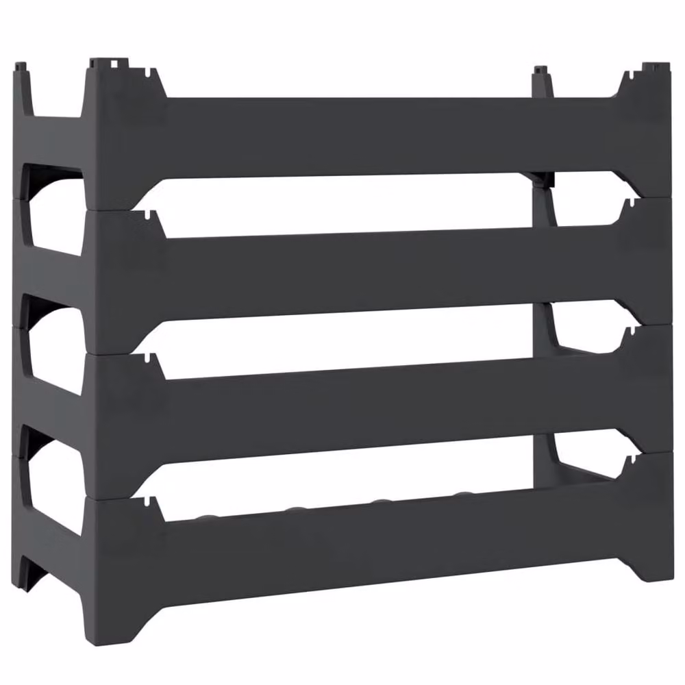 Berkfield Home Stackable Wine Rack for 24 Bottles in Matt Black – 5