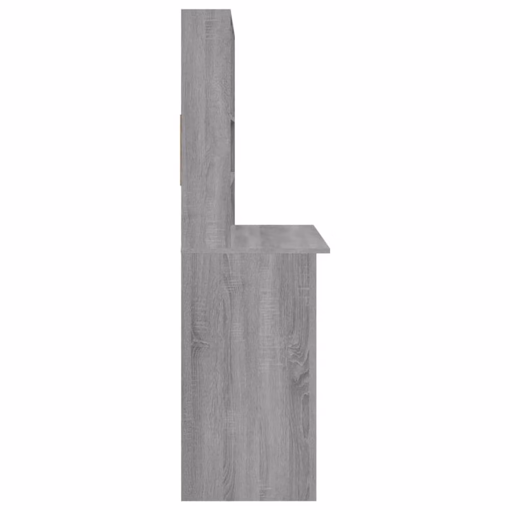 Berkfield Home Modern Computer Desk with Shelves in Grey Sonoma, W/D/H: 102 x 45 x 148 cm – 4
