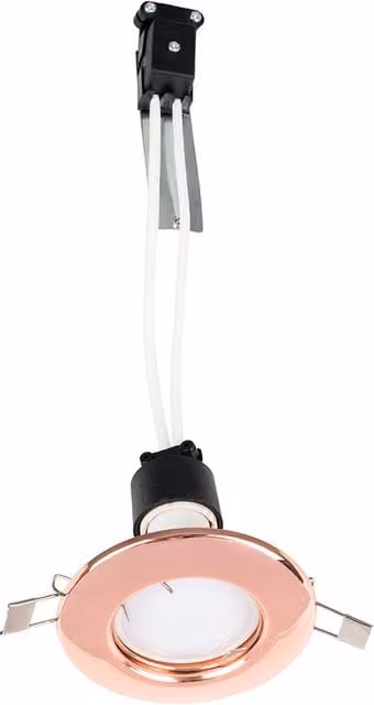 ValueLights GU10 Fixed Ceiling Downlight Fitting, Copper, Pack of 6