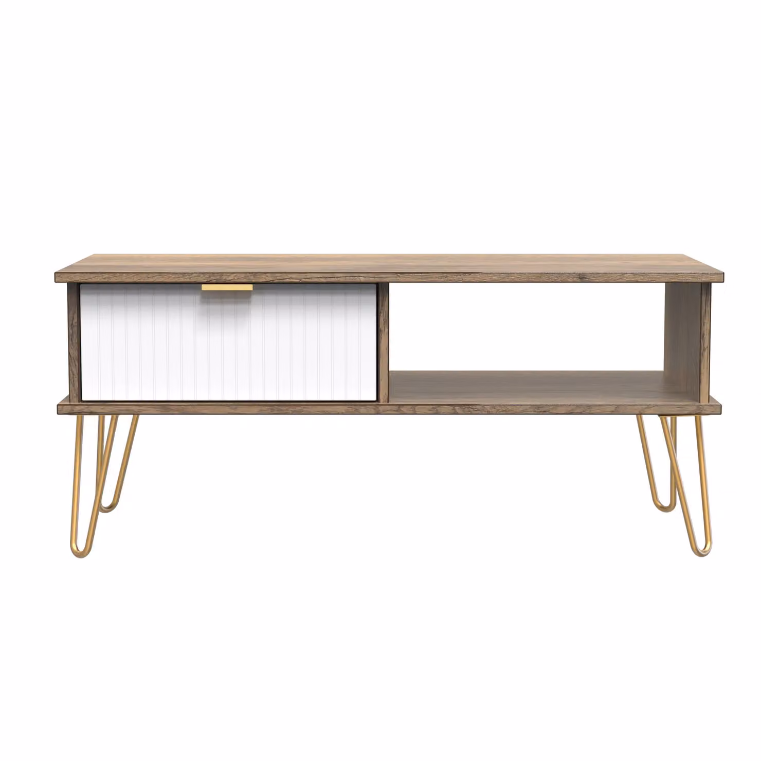 2 U Bexley Ready Assembled 1 Drawer Coffee Table in Brown and Gold – 2