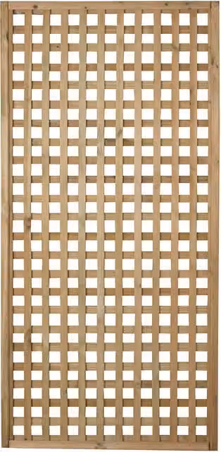 Forest Garden Brown Timber Checked Wall-Mounted Trellis Support