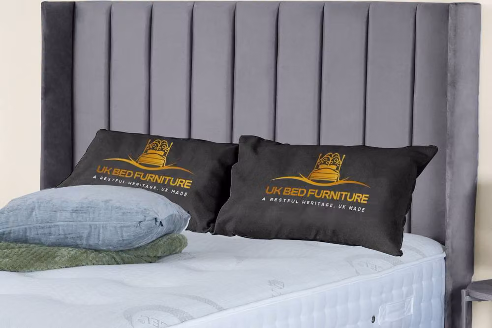 UK Bed Furniture Victoria End Lift Divan Ottoman Bed with 54 Inch Headboard in Grey, W/D/H: 180 x 200 cm – 2