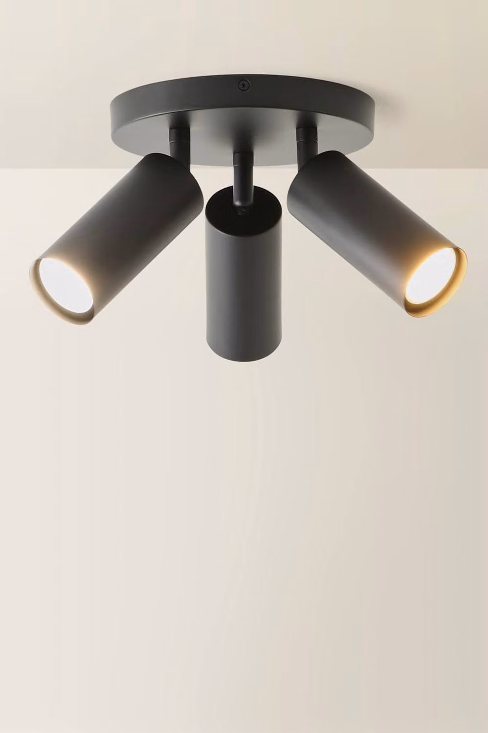 ValueLights Taylor Matte Black 3 Way Adjustable Cylinder Tube Ceiling Spotlight with Bulbs – 2