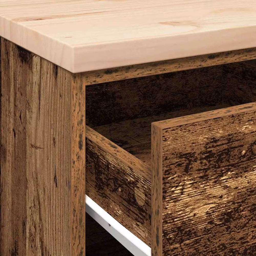 Berkfield Home Garage Storage Cabinet in Brown Solid Pine Wood, W/D/H: 40 x 51 x 85 cm – 5
