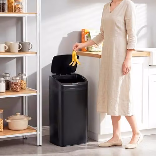 HOMCOM 48L Automatic Sensor Bin in Black – 5