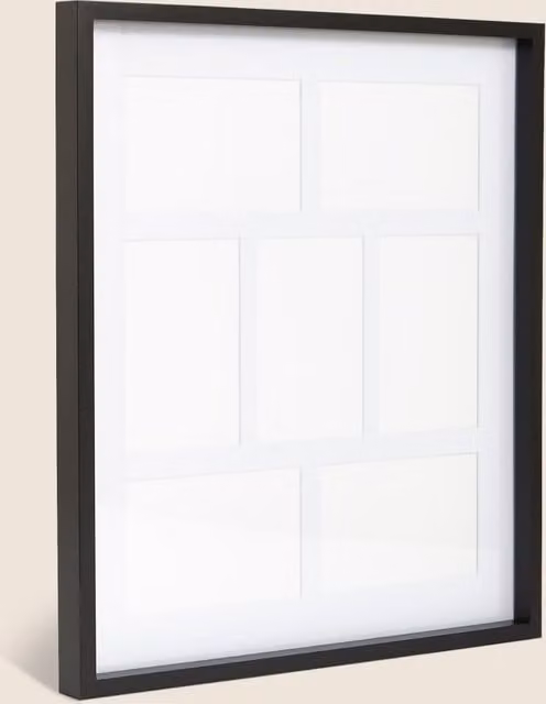 M&S Classic 7 Aperture Multi Photo Frame, Black, 10 x 15 cm