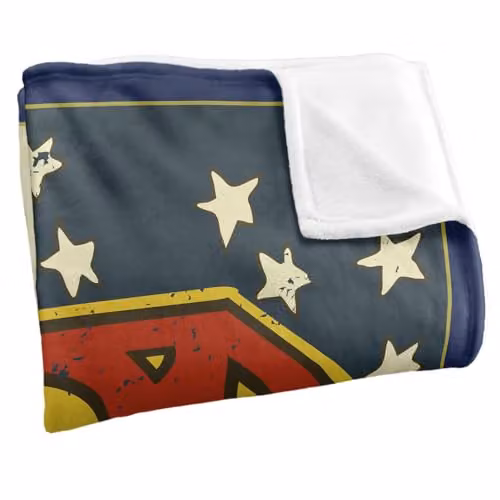Warner Bros. Superman 10 Cents Logo Silky Touch Super Soft Fleece Throw Blanket, Multicolour, W/D/H: 127.0 x 152.4 x 0 cm – 2