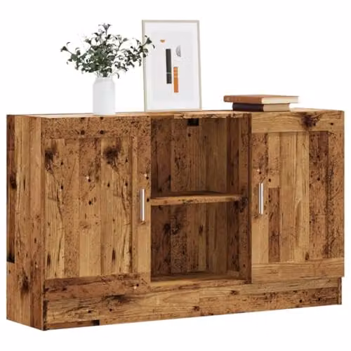 vidaXL Modern Sideboard in Old Wood Brown, W/D/H: 120 x 30.5 x 70 cm – 3