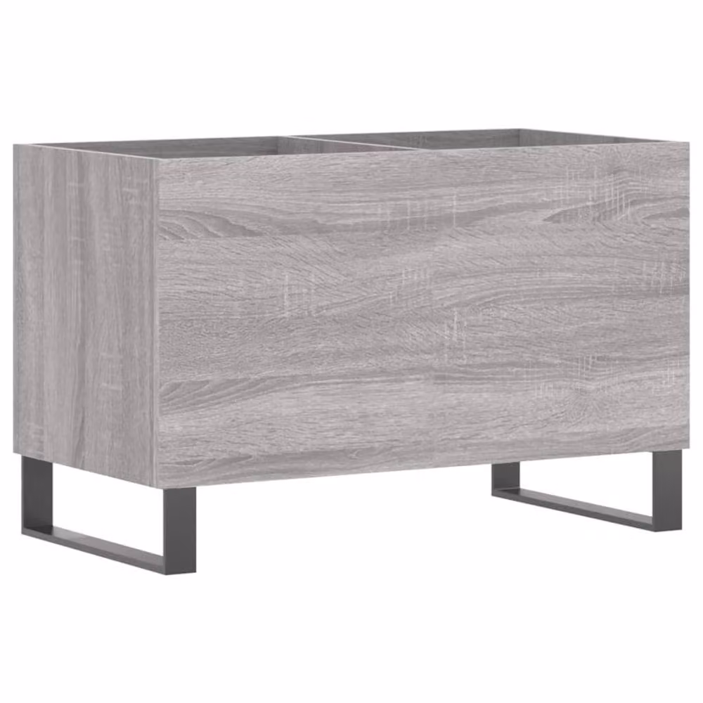 Berkfield Home Record Cabinet in Grey Sonoma, W/D/H: 74.5 x 38 x 48 cm – 2