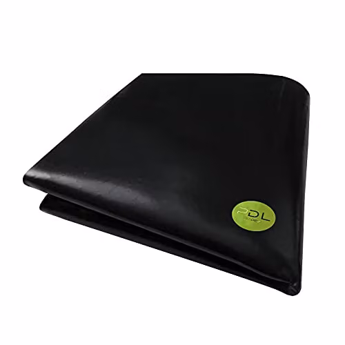 Pegdev Heavy Duty Black Polythene Plastic Sheeting, 17 x 4 m