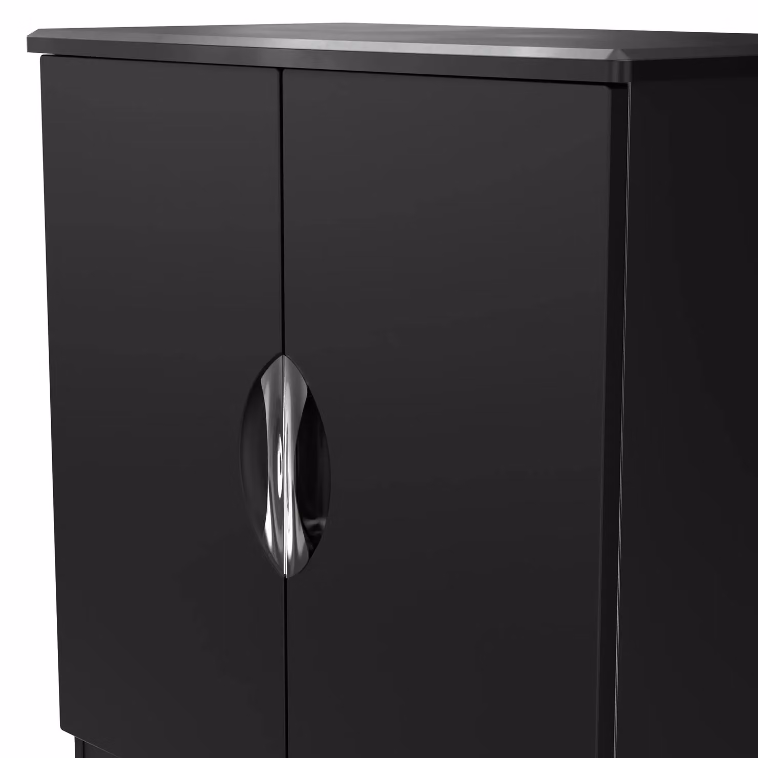 Ready Assembled 2 U Holborn 2 Door Black Matt Modern Freestanding Cabinet with Internal Shelves – 4