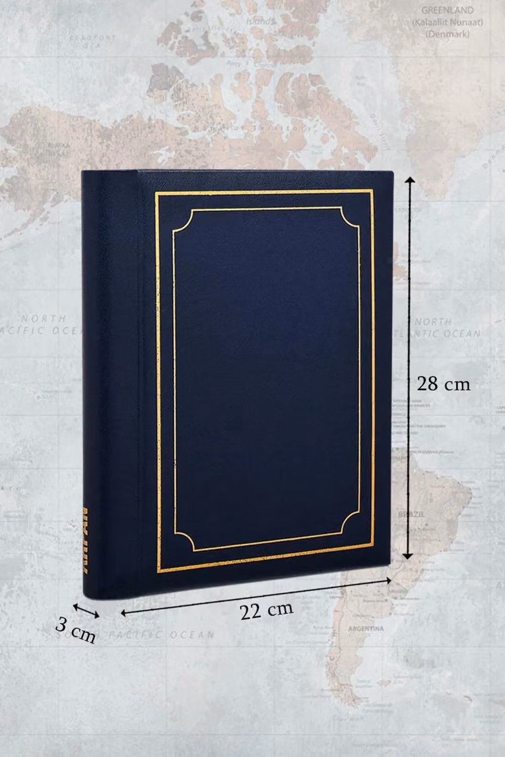 Arpan Set of 3 Self-Adhesive Photo Albums with 108 Sheets and 216 Sides in Blue Padded Leather Style Finish – 2