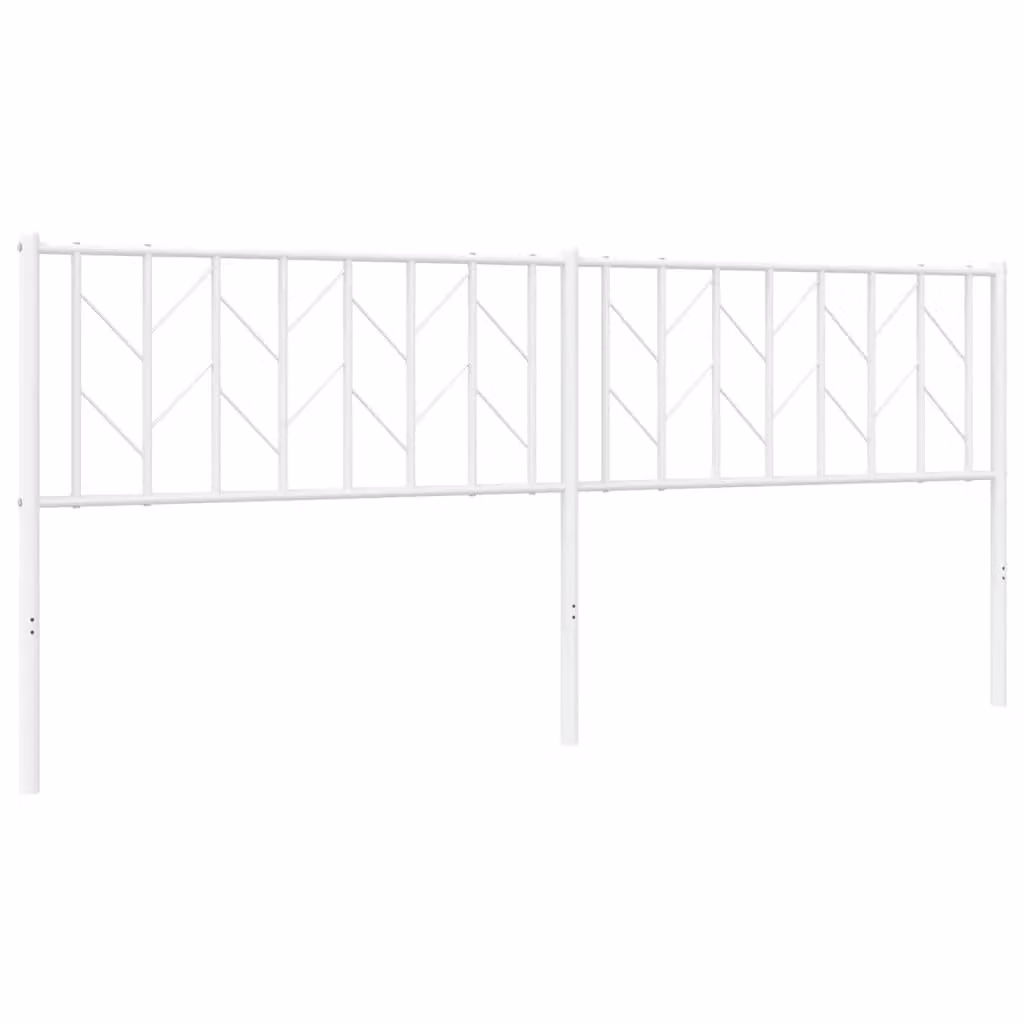 Berkfield Home Classic Metal Headboard in White, 200 cm – 2