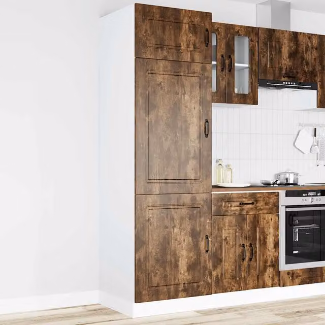 Berkfield Home Kalmar Wall Mounted Kitchen Cupboard in Smoked Oak Brown Engineered Wood