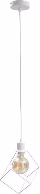 Netlighting Ruben Wire Frame Pendant Ceiling Light in White, Diameter: 22 cm, E27