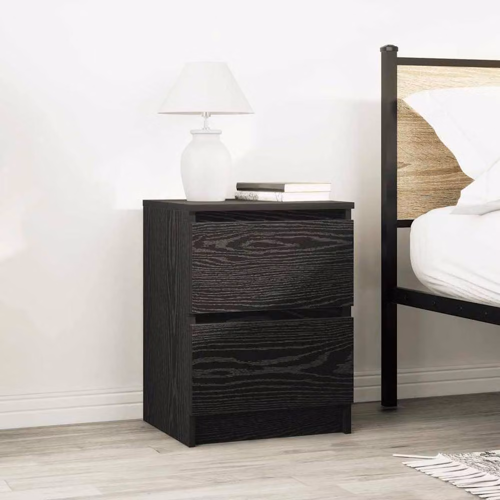 Berkfield Home Modern Black Matt TV Cabinet in MDF, W/D/H: 40 x 35 x 54 cm – 3