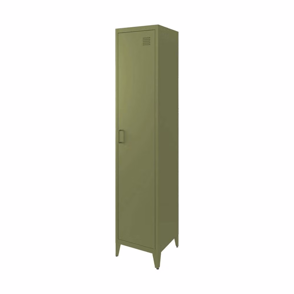 sweeek Industrial Metal Storage Cabinet in Khaki with 4 Compartments, H 180 x W 38 x D 38 cm – 2