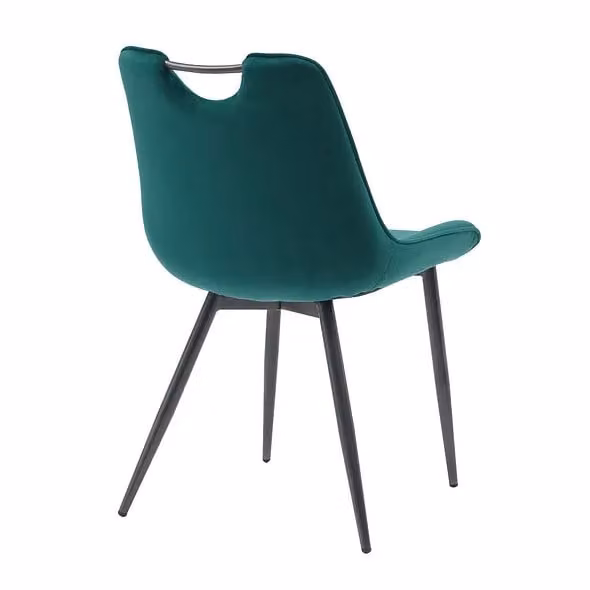 MMT Furniture Designs Nigella Green Velvet Bucket Style Dining Chairs, Set of 2 – 3