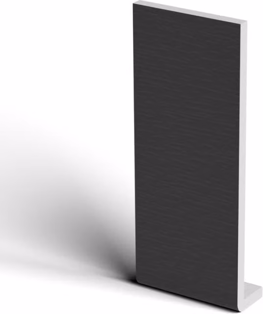 Freefoam Anthracite Grey Woodgrain UPVC Fascia Capping Board, W: 250 mm, Thickness: 10 mm, Length: 5 m