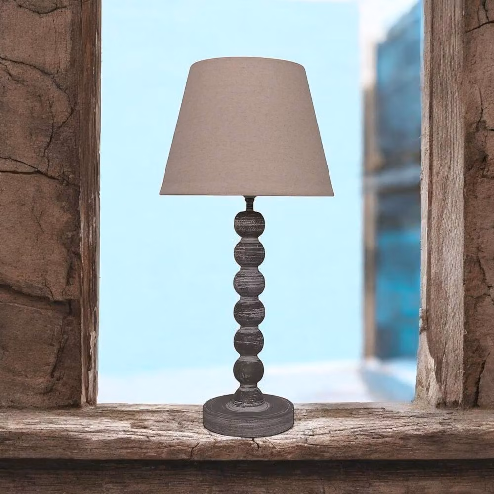 Minster Lamp and Shade in Brown, H 51 x W 12 x D 12 cm – 4