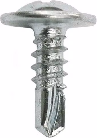 JCP Construction Products Metalfix Self-Drilling Wafer Head Screws, Silver, Box of 100