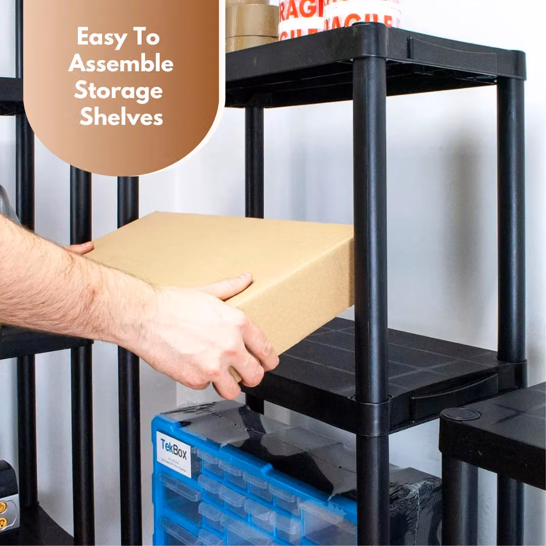 Marco Paul 5 Tier Black Plastic Shelving Unit – 4