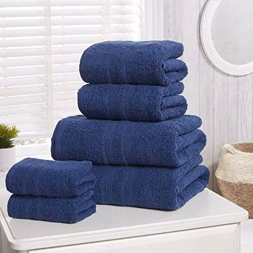 Rapport Home Camden 6 Piece Blue Cotton Terry Towel Bale