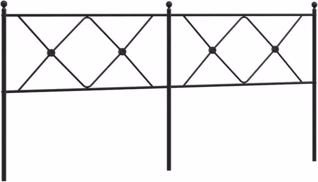 Berkfield Home Metal Headboard in Black